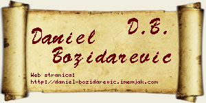 Daniel Božidarević vizit kartica